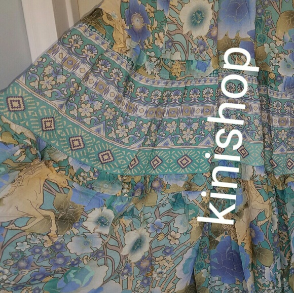 New spell designs amethyst maxi skirt turquoise FP - Picture 8 of 13